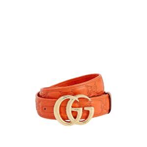 Gucci NWT GG Marmont Matelasse Wide Leather in Orange/Gold Size 85